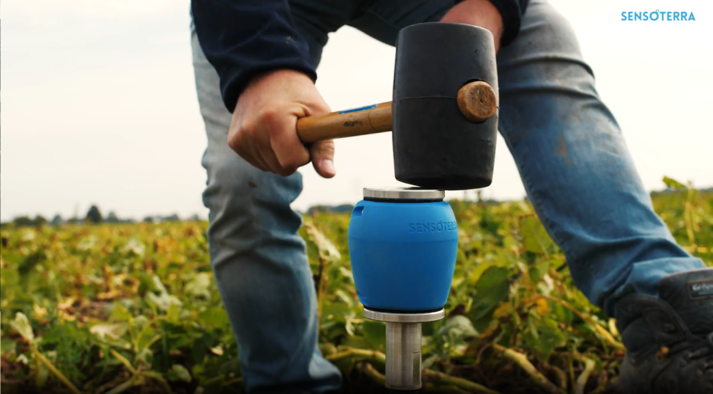 Installing multi depth moisture sensor